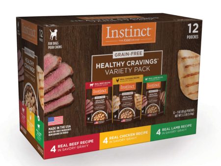 10% OFF: Instinct Healthy Cravings Variety Pack Grain-Free Wet Dog Food Topper (12 x 3oz pouches) Sale