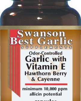 Swanson Best Garlic Supplements Garlic with Vitamin E, Hawthorn Berry & Cayenne 120 Capsules Online Sale