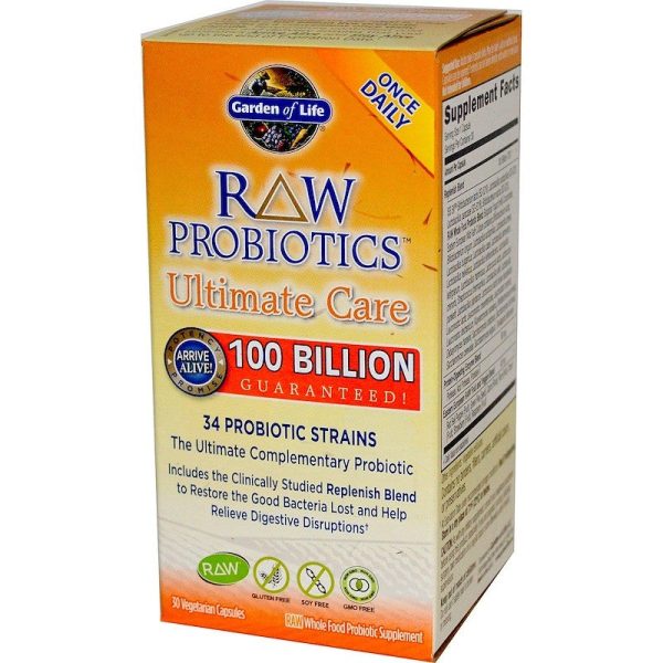 Garden of Life RAW Probiotics Ultimate Care 30 Veggie Caps For Discount