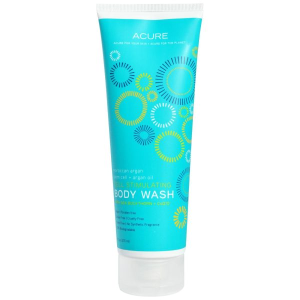 Acure Organics, Body Wash, Cell Stimulating, With Sea Buckthorn + CoQ10, 235 ml Cheap