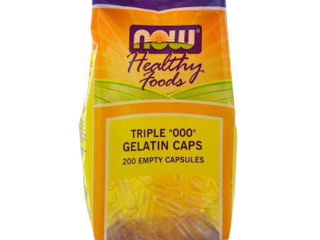 Now Foods, Triple ““000““ Gelatin Caps, 200 Empty Capsules For Cheap