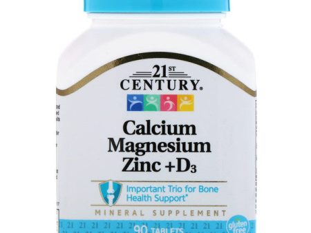 21st Century Calcium Magnesium Zinc + D3 90 Tablets Online Hot Sale