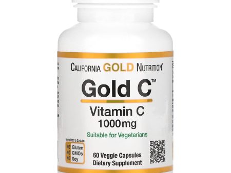 California Gold Nutrition Gold C Vitamin C 1000mg 60 Veggie Capsules Sale