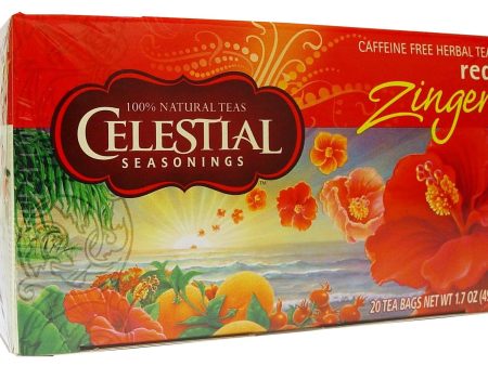 Celestial Seasonings Tea Red Zinger Caffeine Free 20 Tea Bags 49g Online now