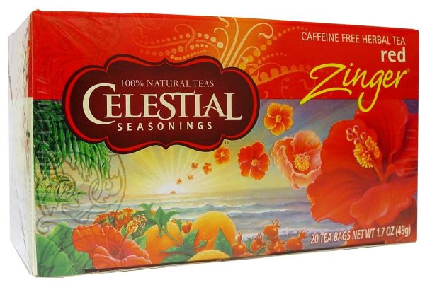 Celestial Seasonings Tea Red Zinger Caffeine Free 20 Tea Bags 49g Online now