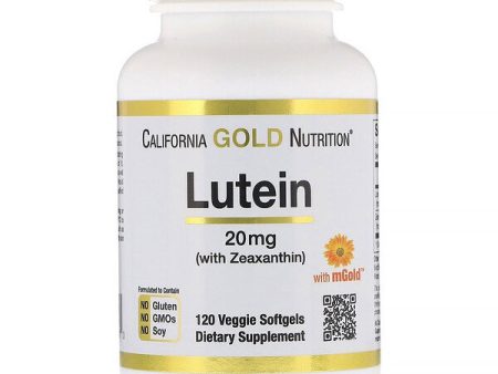 California Gold Nutrition Lutein with Zeaxanthin 20mg 120 Veggie Softgels Cheap