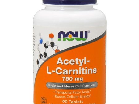 Now Foods Acetyl-L Carnitine 750mg 90 Tablets on Sale