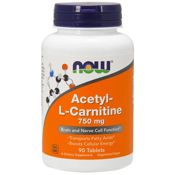 Now Foods Acetyl-L Carnitine 750mg 90 Tablets on Sale