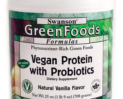 Swanson Green Foods Vegan Protein with Probiotics 25 Oz (708gm) For Discount