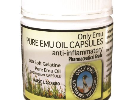 Only Emu Pure Emu Oil 1000Mg 200 Capsules For Cheap