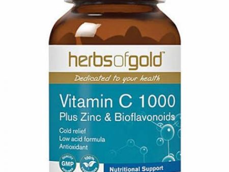 Herbs of Gold Vitamin C 1000 + Zinc & Bioflavonoid 60 Tablets For Discount