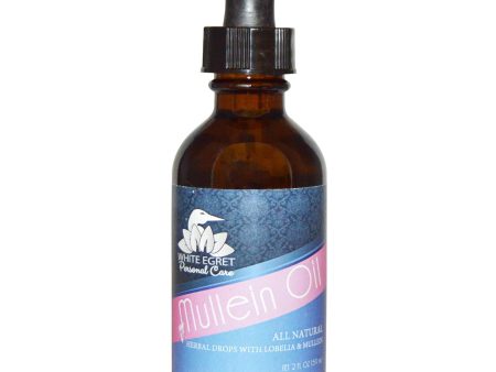 White Egret Personal Care Mullein Oil Herbal Drops 59ml 2 fl oz Online Hot Sale