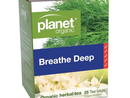 Planet Organic Breathe Deep Herbal Tea x 25 Tea Bags Hot on Sale