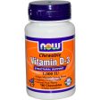 Now Foods, Chewable, Vitamin D-3, Natural Fruit Flavor, 1,000 IU, 180 Chewables Cheap