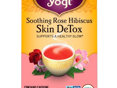 Yogi Tea Skin DeTox Soothing Rose Hibiscus 16 Tea Bags 1.12 oz (32g) Supply