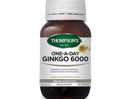 Thompson s One-A-Day Ginkgo Biloba 6000 60 Capsules on Sale