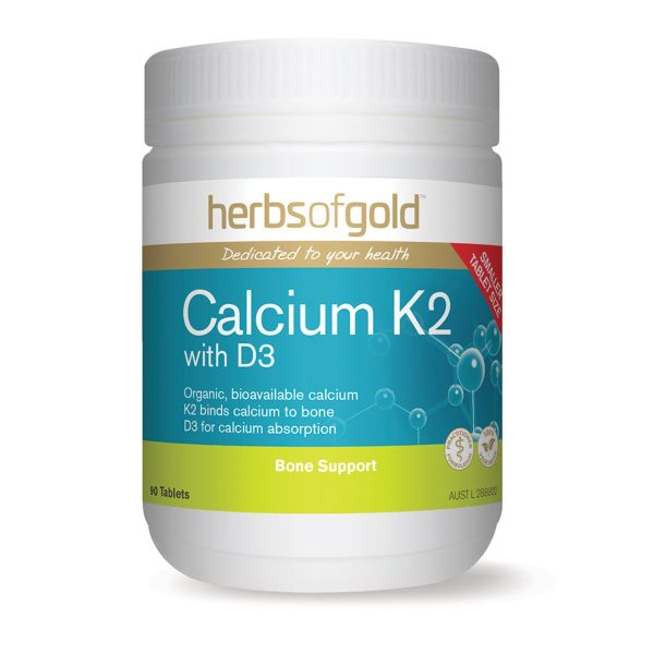 Herbs Of Gold Calcium K2 With D3 90 Tablets Hot on Sale