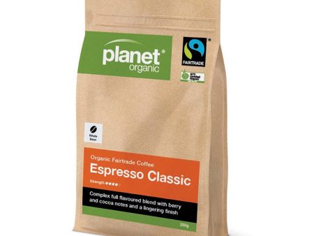 Planet Organic, Coffee Espresso Classic Whole Bean, 250g For Cheap