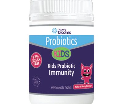 Henry Blooms Kids Probiotic Immunity Berry Flavour 60 chewable tablets Fashion