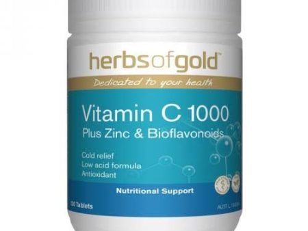 Herbs of Gold Vitamin C 1000 + Zinc & Bioflavonoid 120 Tablets on Sale