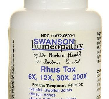 Swanson Homeopathy Rhus Tox 6X 12X 30X 200X 100 Tabs - Supplement For Sale