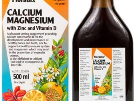 Floradix Calcium Magnesium Zinc + Vit D 500ml For Discount