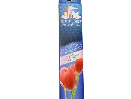 White Egret Personal Care Candling Kit Paraffin 4 Pack Supply