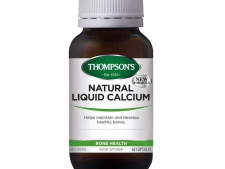 Thompson’s Natural Liquid Calcium 60 Capsules Hot on Sale