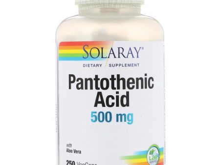 Solaray Pantothenic Acid 500mg 250 VegCaps Fashion