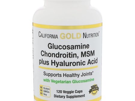 California Gold Nutrition Glucosamine Chondroitin MSM Plus Hyaluronic Acid 120 Veggie Caps Discount