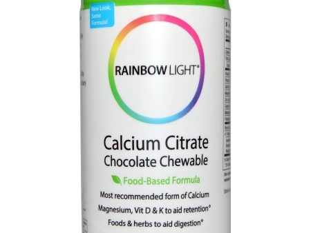 Rainbow Light Calcium Citrate Chocolate Chewable Food-Based Formula 45 Chewable Wafers Online