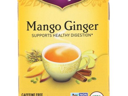 Yogi Tea Organic Mango Ginger Caffeine Free 16 Tea Bags 1.12 oz (32g) Hot on Sale