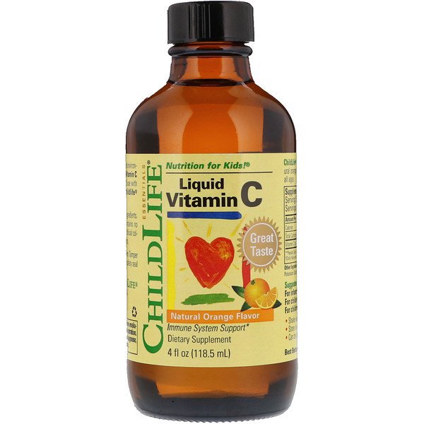 ChildLife Essentials Liquid Vitamin C Natural Orange Flavor 4 fl oz (118.5mL) Cheap