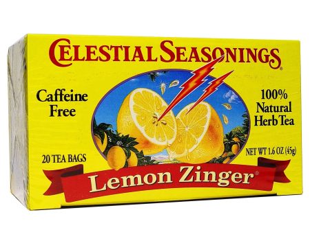 Celestial Seasonings Tea Lemon Zinger Caffeine Free 20 Tea Bags 45g For Cheap