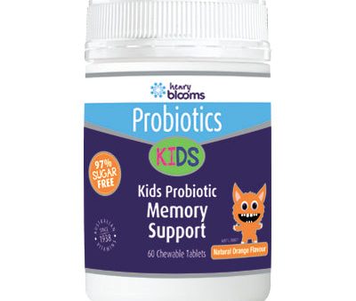 Henry Blooms Kids Probiotic Memory Support Orange Flavour 60 chewable tablets For Discount