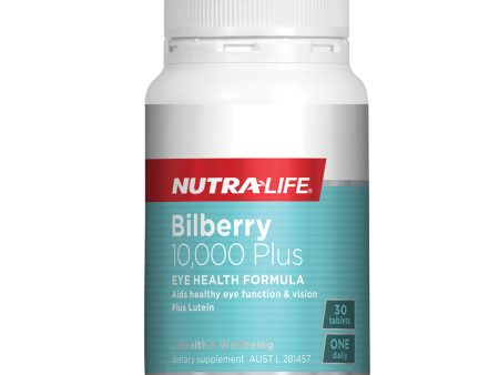 NutraLife Bilberry 10000 Plus 30 Tablets For Cheap