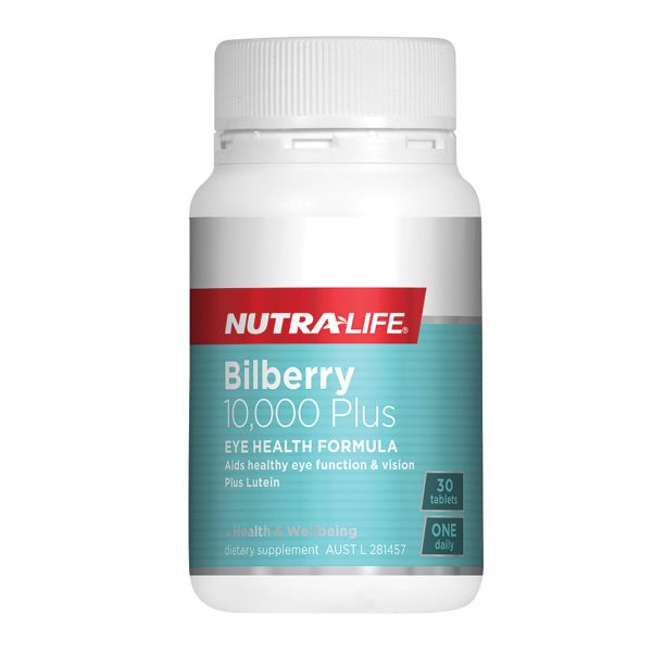 NutraLife Bilberry 10000 Plus 30 Tablets For Cheap