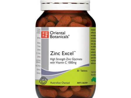 Oriental Botanicals Zinc Excel 30 Tablets on Sale