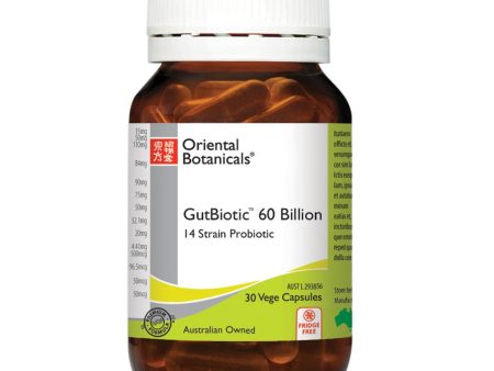 Oriental Botanicals Gutbiotic 60 Billion 30 Veggie Capsules For Discount