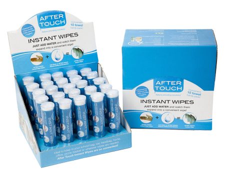 After Touch, Instant Wipes Tube x 25 Counter Unit (10 Wipes Per Tube) Fashion