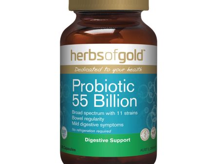 Herbs Of Gold Probiotic 55 Billion 30 Veggie Capsules For Cheap