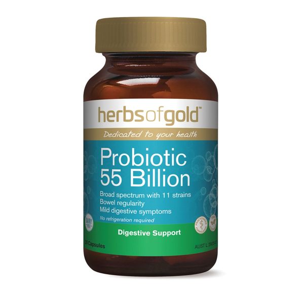 Herbs Of Gold Probiotic 55 Billion 30 Veggie Capsules For Cheap