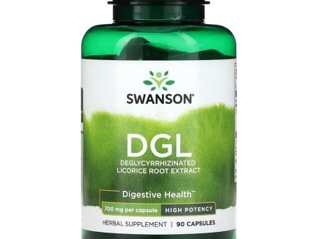 Swanson, DGL, High Potency, 700 mg, 90 Capsules on Sale