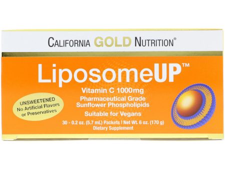 California Gold Nutrition LiposomeUP Liposomal Vitamin C 1000mg 30 Packets, 0.2 oz (5.7ml) Each Online