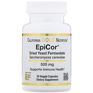 California Gold Nutrition EpiCor Dried Yeast Fermentate 500mg 30 Veggie Capsules Online Sale