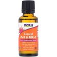 Now Foods Liquid D-3 & MK-7 1 fl oz (30ml) For Sale