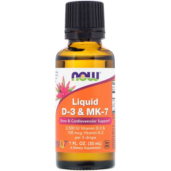 Now Foods Liquid D-3 & MK-7 1 fl oz (30ml) For Sale