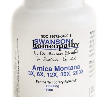 Swanson Homeopathy Arnica Montana 3X, 6X, 12X, 30X, 200X, 100 Tabs Sale