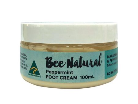 Bee Natural Foot Cream Peppermint 100ml Hot on Sale