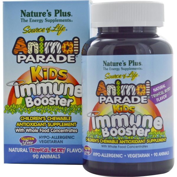 Nature s Plus Source of Life Animal Parade Kid s Immune Booster Tropical Berry Flavour 90 Animals Fashion